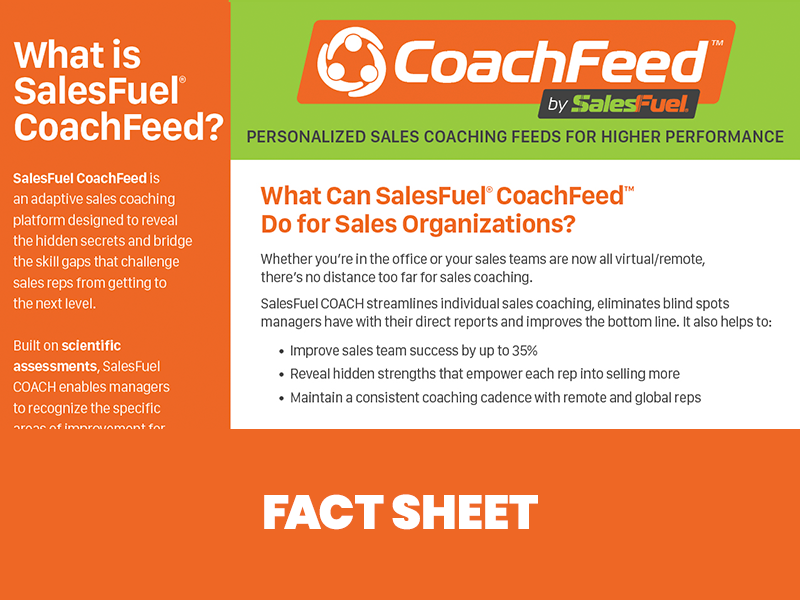 Get the CoachFeed Sales Coaching Software Fact Sheet