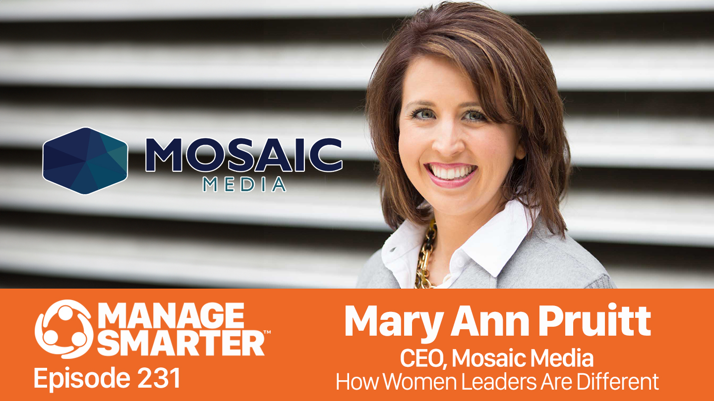 Mary Ann Pruitt, Women Leaders, leadership, executive leadership, Mosaic Media, marketing, small agencies, Manage Smarter, SalesFuel