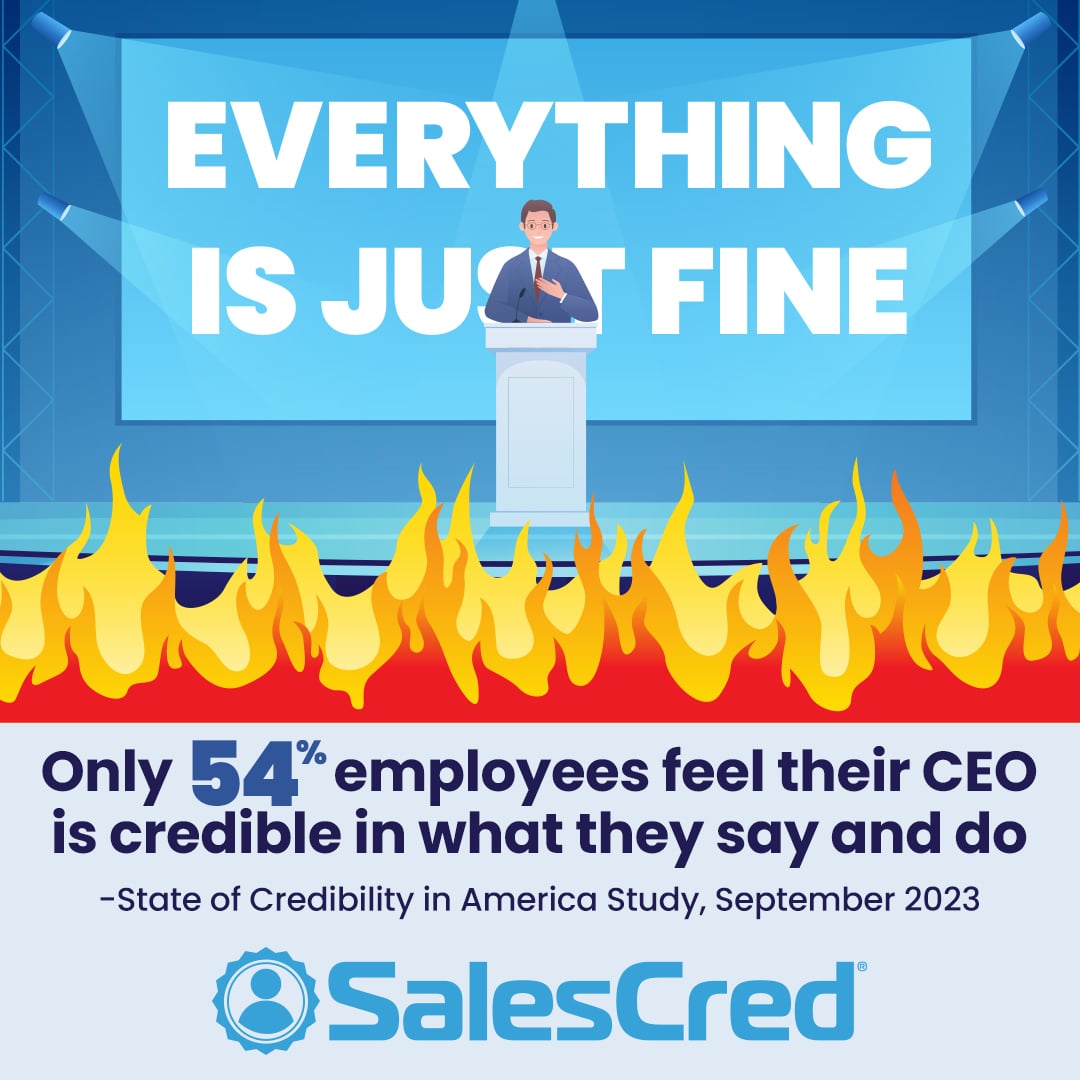 CEO, State of Credibility, Executive Leadership, Executive Presence, C-Suite, credible, trustworthy, SalesFuel, SalesCred