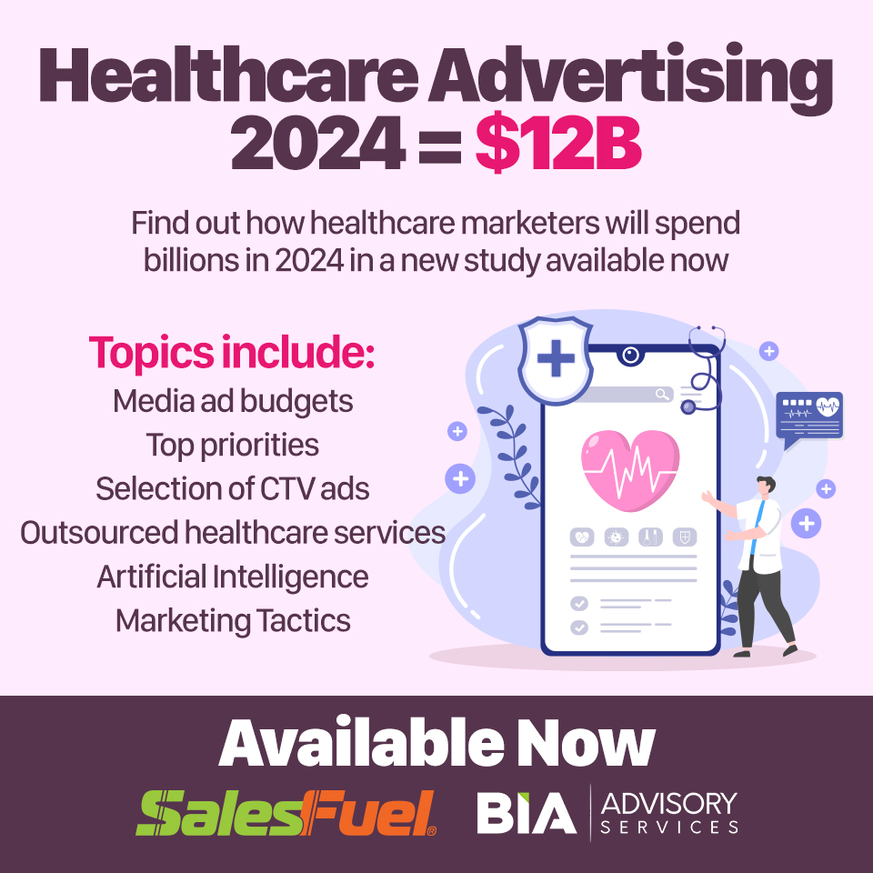 Featured image for “New Survey from SalesFuel and BIA Reveals $12 Billion Projected in 2024 for Healthcare Advertising”